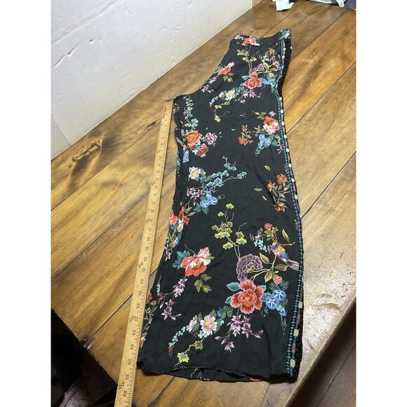 Johnny Was Workshop Floral Embroidered Wide Legs Pants Medium - Picture 10 of 10